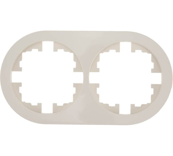 Рамка 2-ая Lezard OSEN без вставки, слоновая кость круглая, упаковка 10 шт 744-9000-147 1