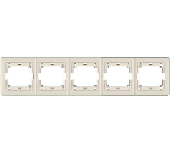 Рамка 5-кратная Aling-conel PRESTIGE горизонтальная, бежевая 6705.9 113227 1