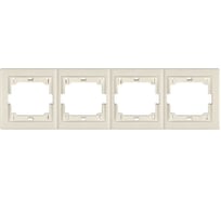 Рамка 4-кратная Aling-conel PRESTIGE горизонтальная, бежевая 6704.9 113111