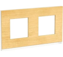 2-ная рамка Systeme Electric Unica Pure Клен/Белая, горизонтальная NU600483