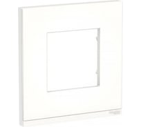 1-ная рамка Systeme Electric Unica Pure Матовое стекло/Белая, горизонтальная NU600289