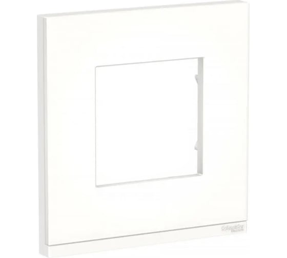 1-ная рамка Systeme Electric Unica Pure Матовое стекло/Белая, горизонтальная NU600289 1