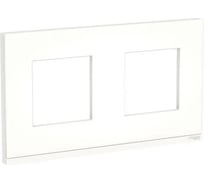 2-ная рамка Systeme Electric Unica Pure Матовое стекло/Белая, горизонтальная NU600489
