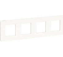 4-ная рамка Systeme Electric Unica Studio Белая/Белая SE NU280818