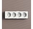 Розетка четверная с заземлением и шторками Werkel Gallant W5072210 белая a071252 5