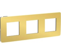 3-ная рамка Systeme Electric Unica Studio Золото/Антрацит SE NU280662