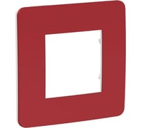 1-ая рамка Systeme Electric Unica Studio Красная/Белая SE NU280213