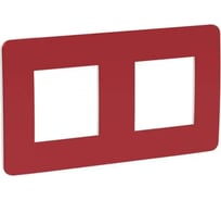 2-ная рамка Systeme Electric Unica Studio Красная/Белая SE NU280413