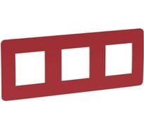 3-ная рамка Systeme Electric Unica Studio Красная/Белая SE NU280613