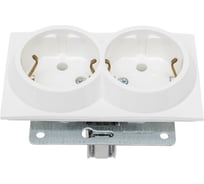 Механизм 2-ой розетки MONO ELECTRIC L/D, с заземлением, слоновая Кость 500-000104-120