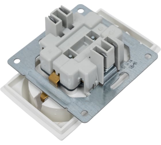 Механизм 2-ой розетки MONO ELECTRIC L/D, с заземлением, слоновая Кость 500-000104-120