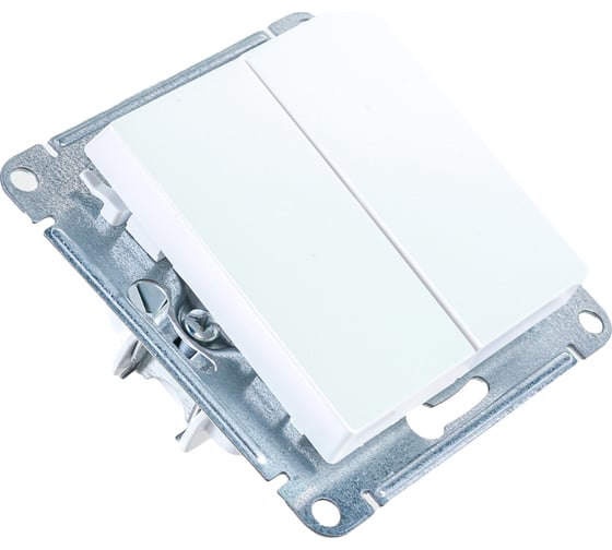 Переключатель Systeme Electric AtlasDesign Жемчуг 2-клавишный сх.6, 10АХ ATN000465