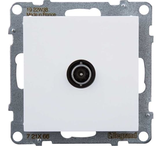 Розетка ТВ Legrand SUNO оконечная 10дБ 0-862 МГц, белый 721166 1