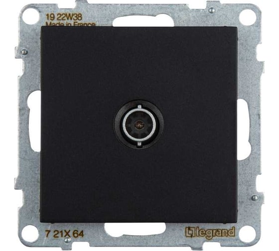 Розетка ТВ Legrand SUNO c топологией звезда 0-2400 МГц, антрацит 721464 1