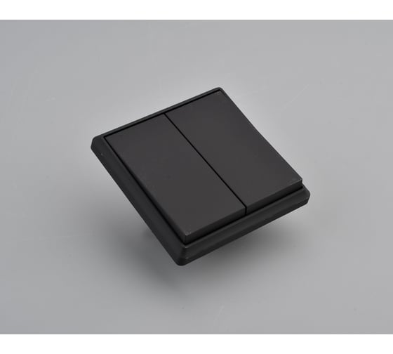 Выключатель 2-клавишный ALTECH ENCORE 2SY скрытого монтажа черный в сборе 46737582 07449 1