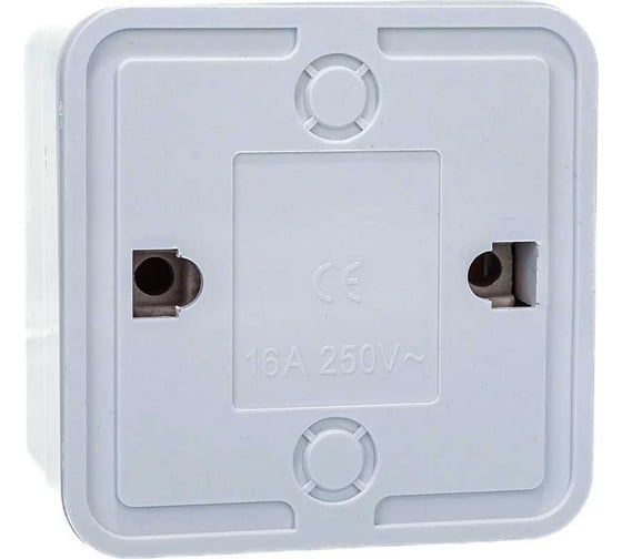 Розетка силовая 1-местная ALTECH SPACE 1SOW накладная с заземлением белая 7427 07427 1