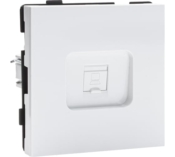 Розетка 1-местная компьютерная ALTECH ENCORE 1SPCW скрытого монтажа белая cat6e 10 Gb механизм 07348 1