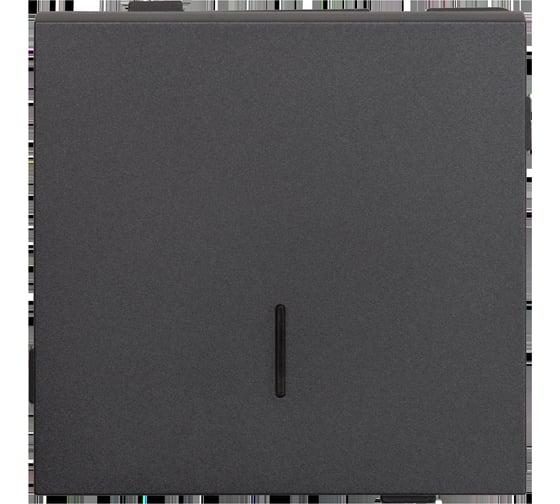 Механизм 1 клавишного выключателя c индикацией ALTECH ENCORE 1SIG скрытого монтажа, графит 07383 1