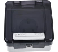 Розетка DKC скрытая установка IP66 с вставленной вилкой DIS1374407