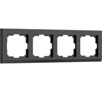 Рамка на 4 поста WERKEL W0041808 Stark черный a050913