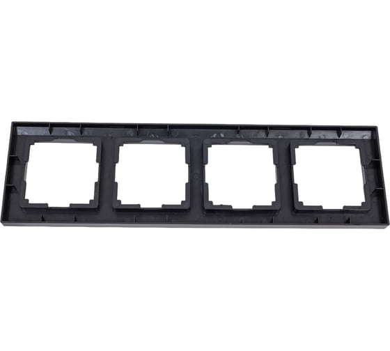 Рамка на 4 поста WERKEL W0041808 Stark черный a050913