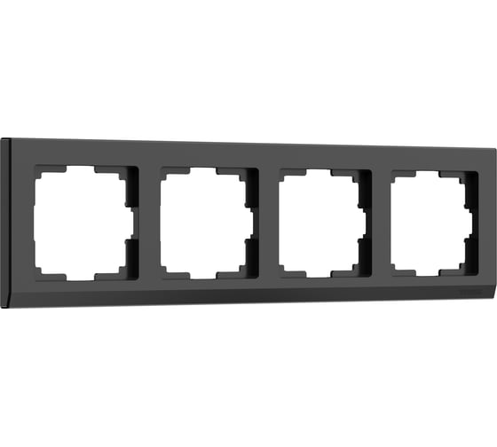 Рамка на 4 поста WERKEL W0041808 Stark черный a050913 1