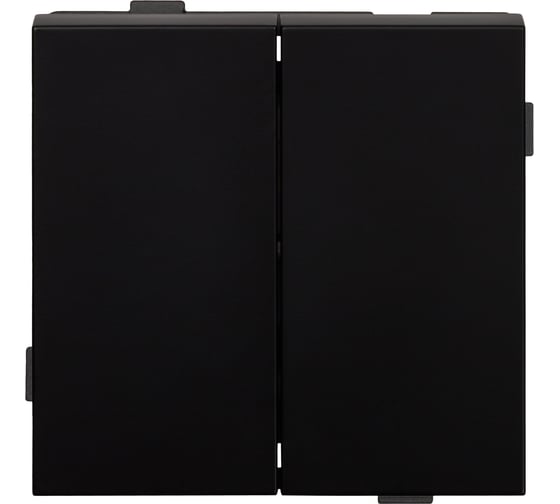 Двухклавишный выключатель ALTECH ENCORE 2SВ скрытого монтажа, черный, механизм 07403 1