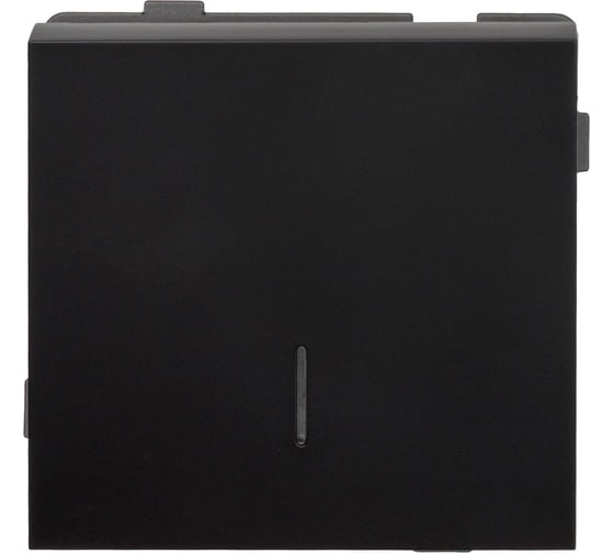 1-клавишный выключатель с индикацией ALTECH ENCORE 1SIВ скрытого монтажа черный механизм 07401