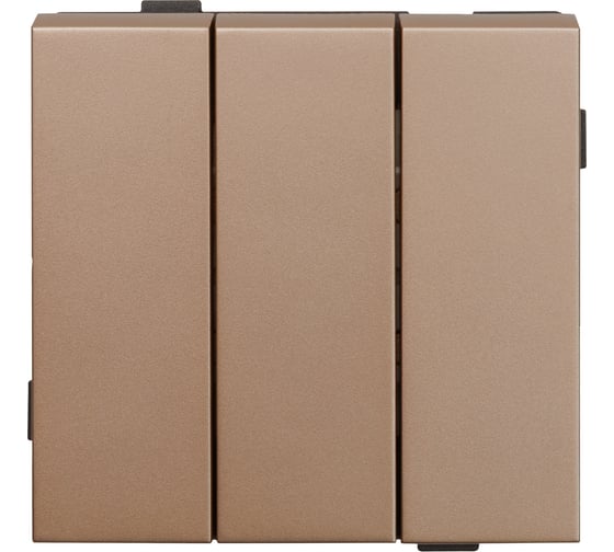 Трехклавишный выключатель ALTECH ENCORE 3SY скрытого монтажа, шампань, механизм 07396 1