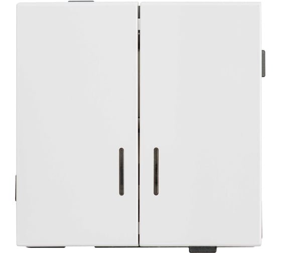 2-клавишный выключатель с индикацией ALTECH ENCORE 2SIW скрытого монтажа белый механизм 07377