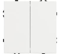 Механизм выключателя двухклавишный проходной Arlight SWT-NOBE-MKP2-SFPL-WH 1шт 054242