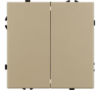 Механизм выключателя двухклавишный проходной Arlight SWT-NOBE-MKP2-SFPL-GD 1шт 054256