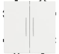 Механизм выключателя двухклавишный проходной Arlight LED SWT-NOBE-MKP2-SFPL-L-WH 1шт 054240