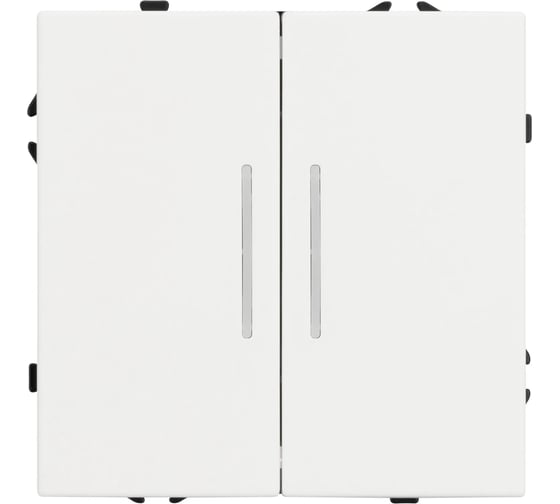 Механизм выключателя двухклавишный проходной Arlight LED SWT-NOBE-MKP2-SFPL-L-WH 1шт 054240 1