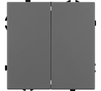 Механизм выключателя двухклавишный непроходной Arlight SWT-NOBE-MK02-SFPL-GR 1шт 054254