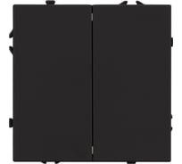 Механизм выключателя двухклавишный проходной Arlight SWT-NOBE-MKP2-SFPL-BK 1шт 054255