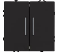 Механизм выключателя двухклавишный непроходной Arlight LED SWT-NOBE-MK02-SFPL-L-BK 1шт 054264