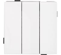 3 клавишный выключатель ALTECH ENCORE 3SW скрытого монтажа белый механизм 07378