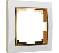 Рамка на 1 пост WERKEL W0011933 (белый/золото) a051662