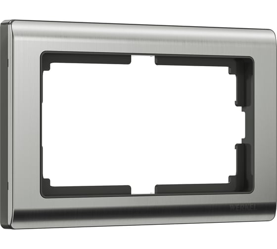 Рамка для двойной розетки WERKEL W0081602 Metallic глянцевый никель a051003