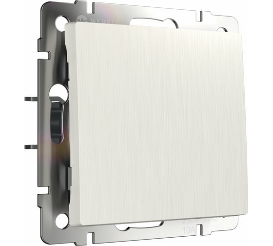Одноклавишный проходной выключатель WERKEL W1112013 перламутровый рифленый a051178 1