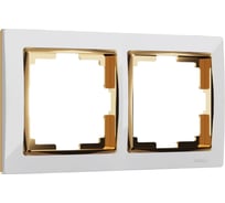 Рамка на 2 поста WERKEL W0021933 (белый/золото) a051663