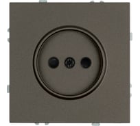 Механизм розетки 1-местной STEKKER с защитной шторкой, без заземления, 250В, 16А, серия Эмили, RST16-5109-09, антрацит, soft touch, 49928