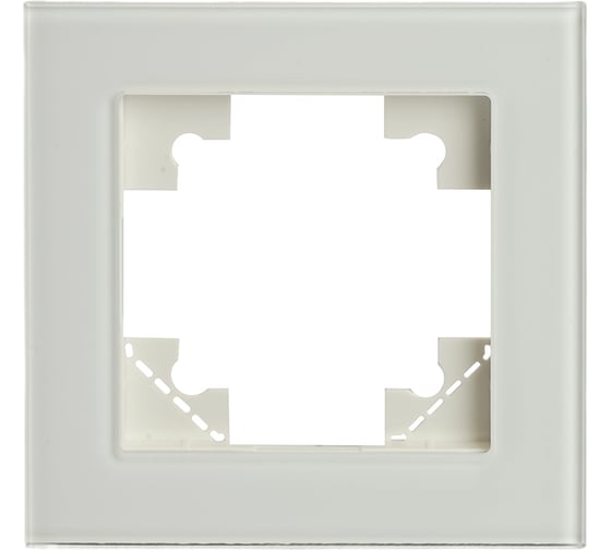 Рамка 1-местная STEKKER для сенсорных механизмов, подсветки, стекло, GFR00-7001-01S, серия Катрин, белый, 50303 1