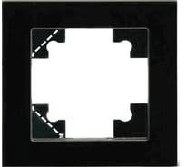 Рамка 1-местная STEKKER для сенсорных механизмов, подсветки, стекло, GFR00-7001-05S, серия Катрин, черный, 50304