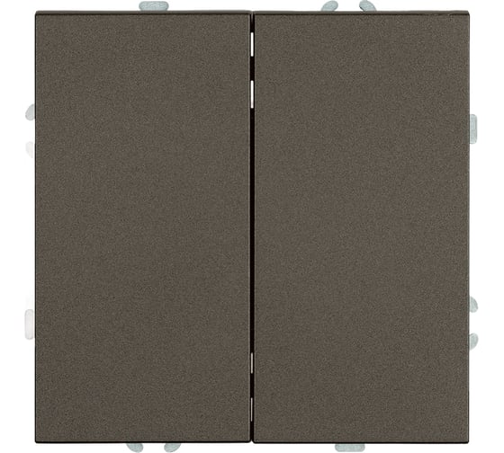 Механизм выключателя STEKKER 2-клавишный, 250В, 10А, серия Эмили, RSW10-5104-09, антрацит, soft touch, 49918 1