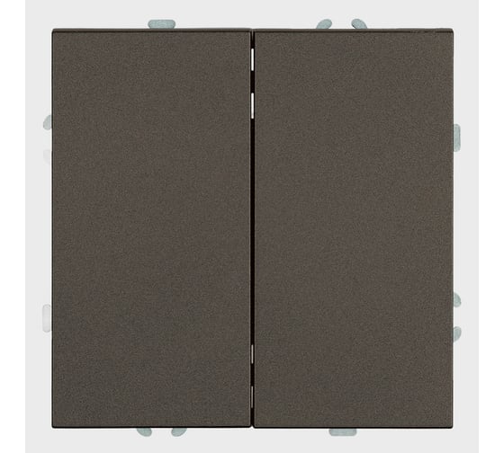 Механизм выключателя STEKKER 2-клавишный, 250В, 10А, серия Эмили, RSW10-5104-09, антрацит, soft touch, 49918