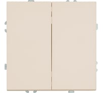 Механизм выключателя STEKKER 2-клавишный, 250В, 10А, серия Эмили, RSW10-5104-08, кашемир, soft touch, 49892