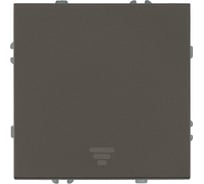 Механизм выключателя STEKKER 1-клавишный самовозвратный, 250В, 10А, серия Эмили, RSW10-5112-09, антрацит, soft touch, 50366