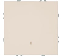 Механизм выключателя STEKKER 1-клавишный c индикатором, 250В, 10А, серия Эмили, RSW10-5101-08, кашемир, soft touch, 49889